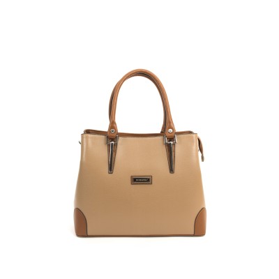 Silver Polo Camel Ταμπά Γυναικεία Τσάντα χειρός με τρεις θήκες