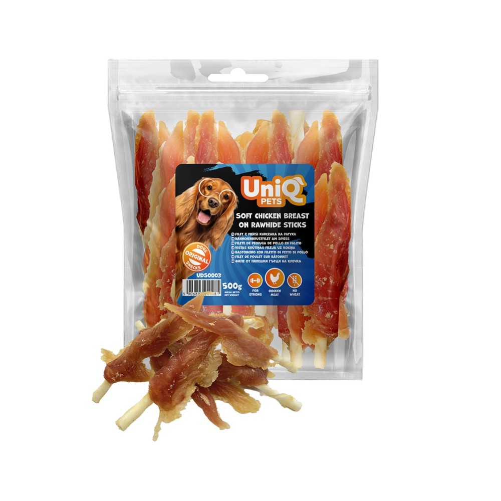 Uniq 500gr Λιχουδιά για Σκύλους Στικς από Δέρμα με Μαλακό Στήθος Κοτόπουλου Uniq 500gr Λιχουδιά για Σκύλους Στικς από Δέρμα με Μαλακό Στήθος Κοτόπουλου