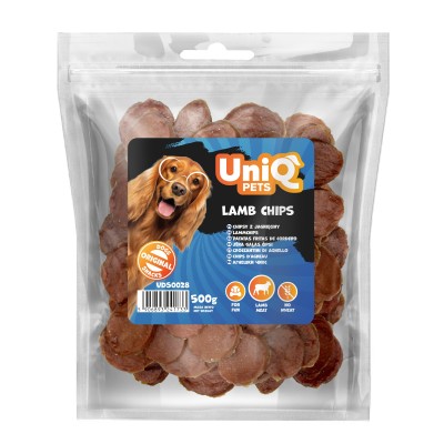 Uniq 500gr Λιχουδιά για Σκύλους Τσιπς με Αρνί