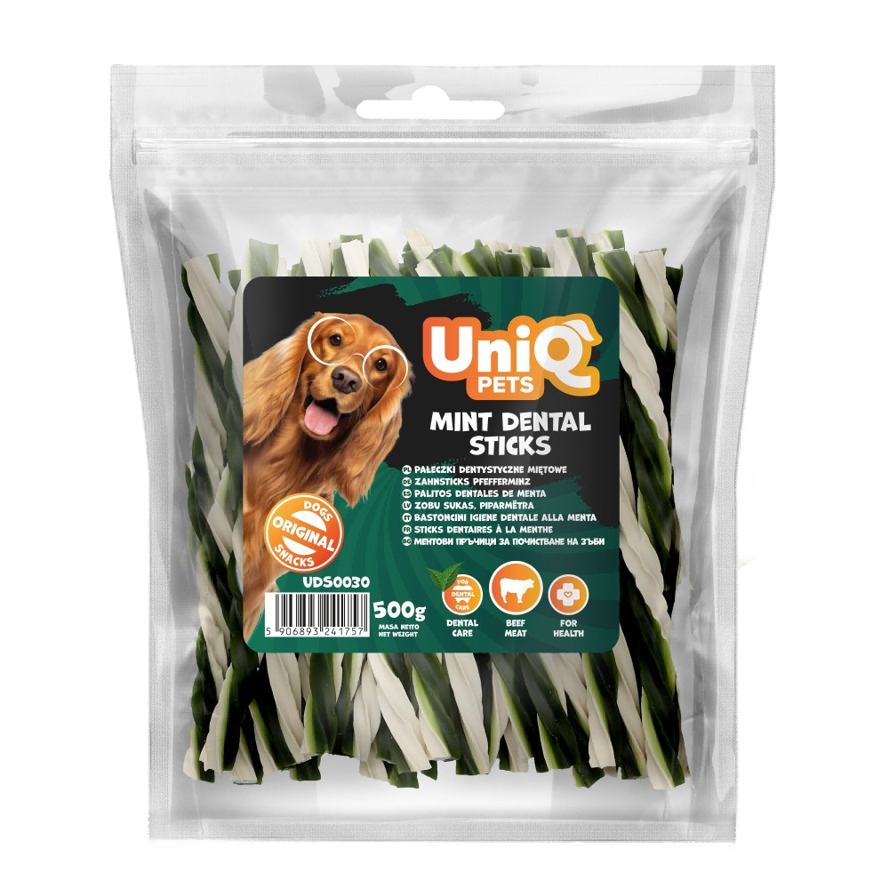 Uniq 500gr Λιχουδιά για Σκύλους Οδοντικά Στικς με Μέντα Uniq 500gr Λιχουδιά για Σκύλους Οδοντικά Στικς με Μέντα