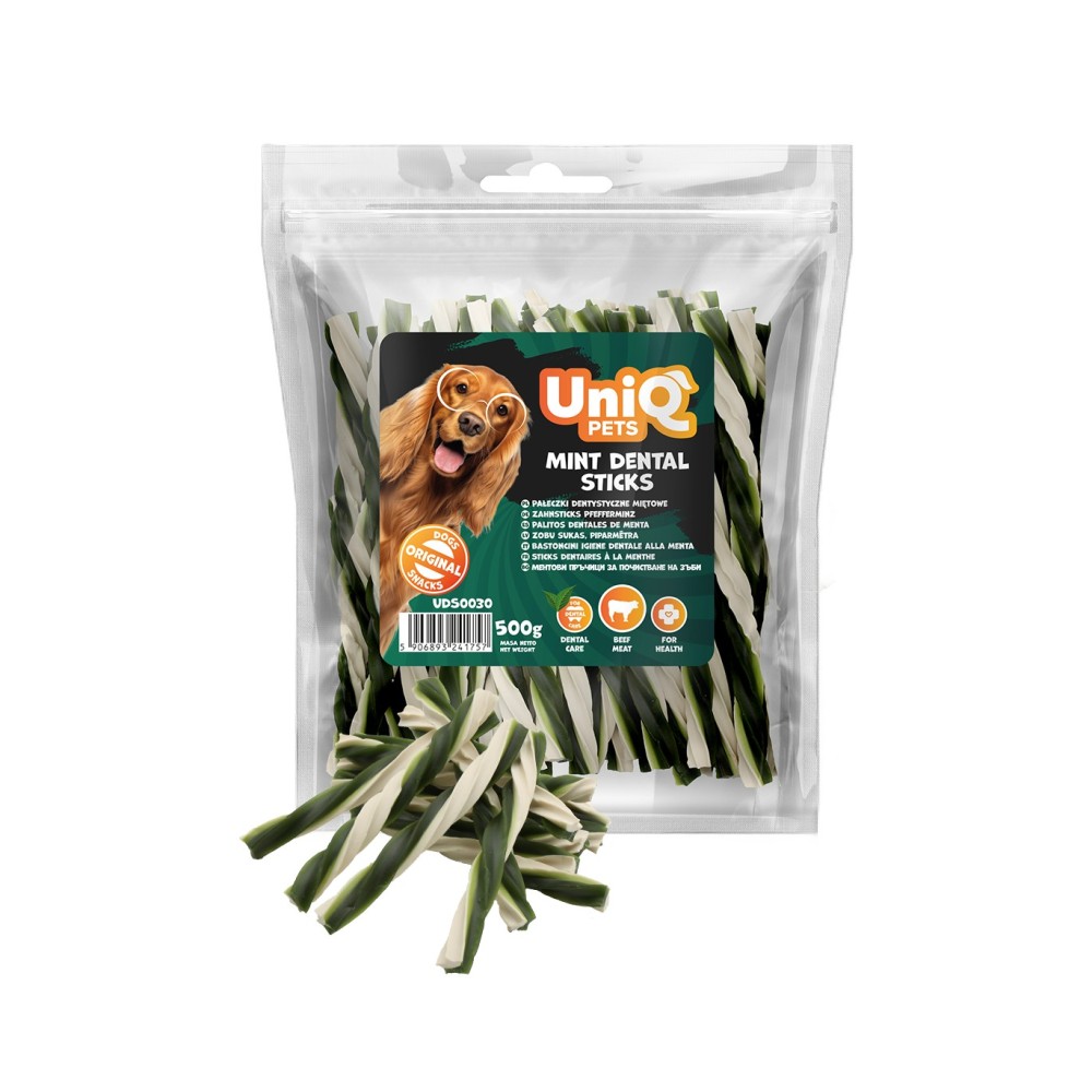 Uniq 500gr Λιχουδιά για Σκύλους Οδοντικά Στικς με Μέντα Uniq 500gr Λιχουδιά για Σκύλους Οδοντικά Στικς με Μέντα