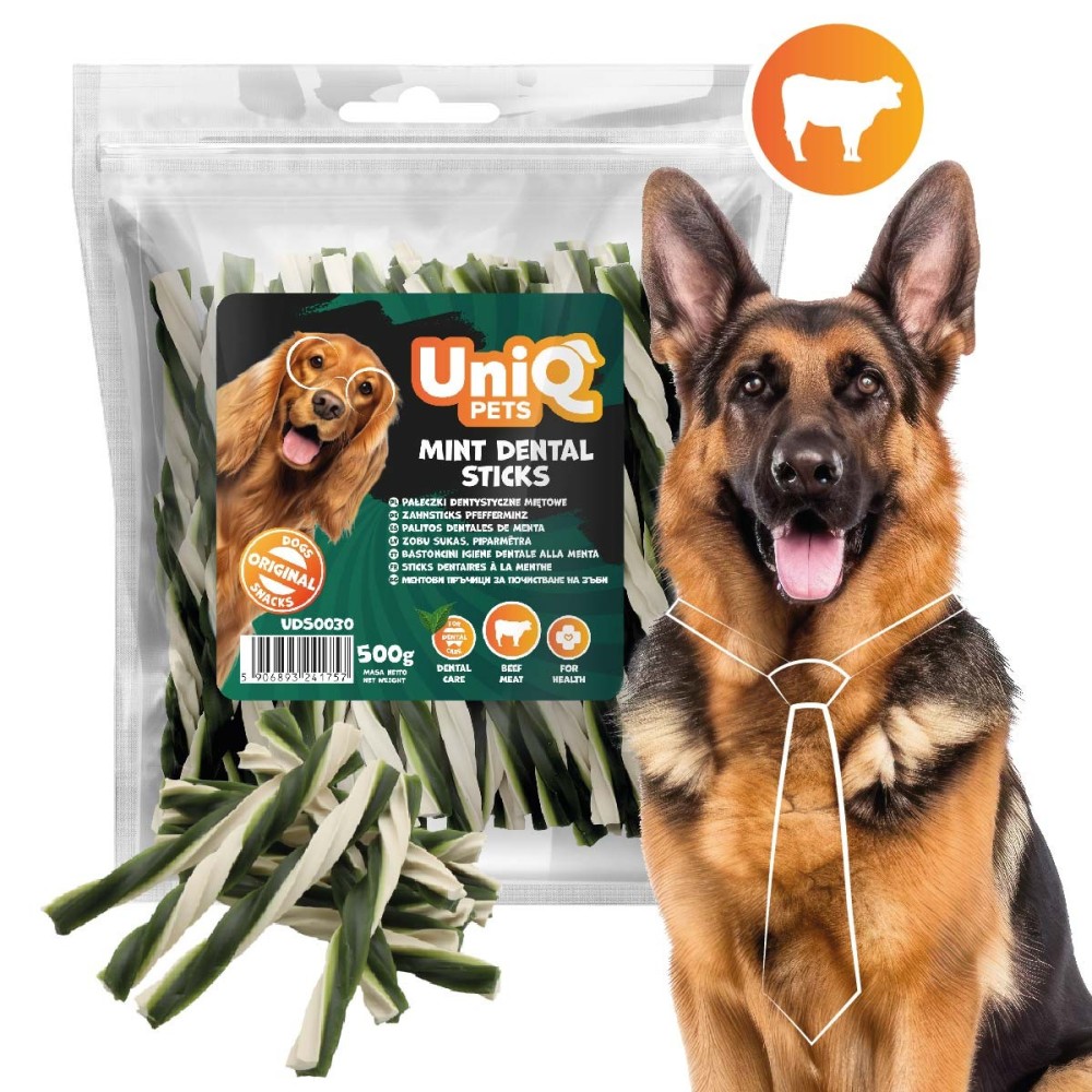 Uniq 500gr Λιχουδιά για Σκύλους Οδοντικά Στικς με Μέντα Uniq 500gr Λιχουδιά για Σκύλους Οδοντικά Στικς με Μέντα