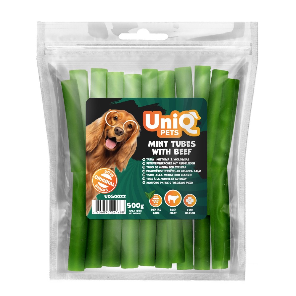 Uniq 500gr Λιχουδιά για Σκύλους Μίνι Οδοντιατρικοί Σωλήνες με Μοσχάρι Uniq 500gr Λιχουδιά για Σκύλους Μίνι Οδοντιατρικοί Σωλήνες με Μοσχάρι