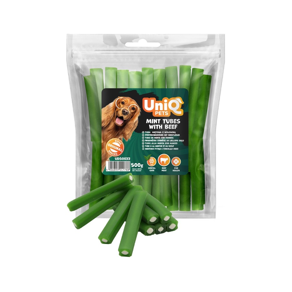Uniq 500gr Λιχουδιά για Σκύλους Μίνι Οδοντιατρικοί Σωλήνες με Μοσχάρι Uniq 500gr Λιχουδιά για Σκύλους Μίνι Οδοντιατρικοί Σωλήνες με Μοσχάρι
