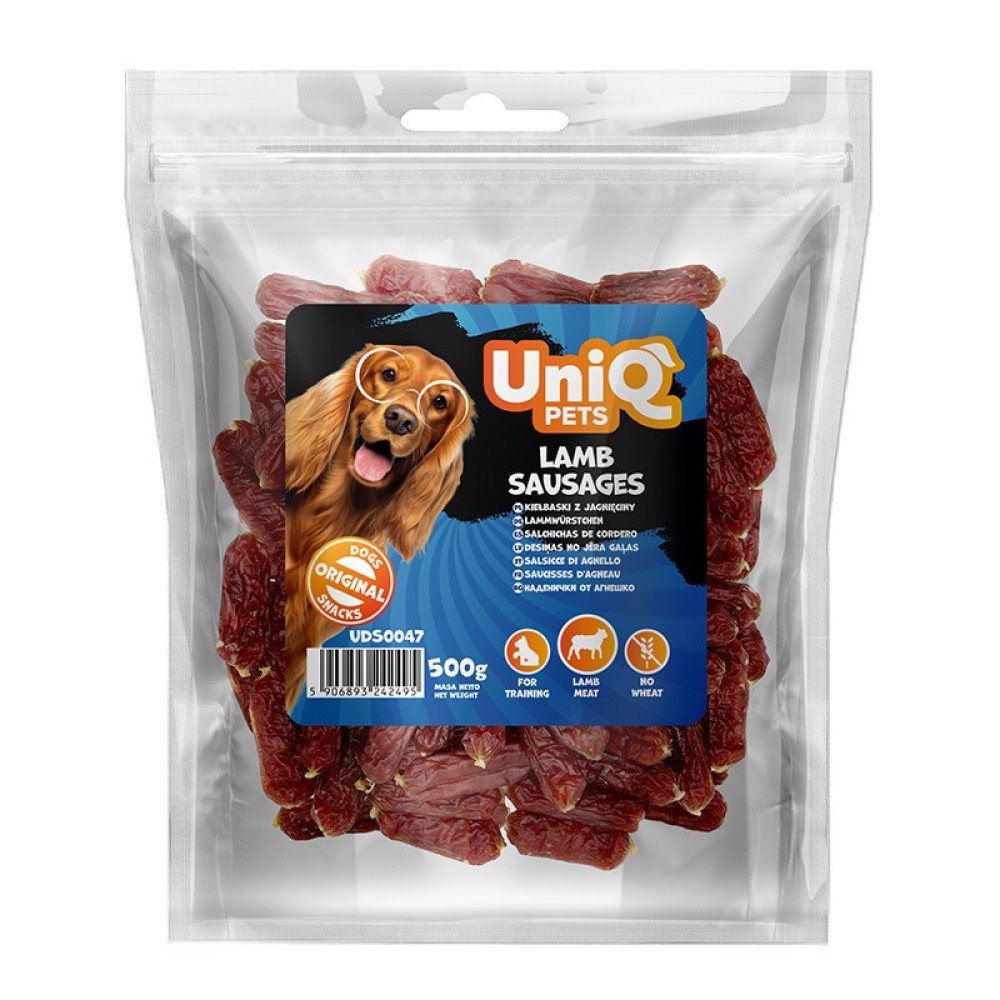 Uniq 500gr Λιχουδιά για Σκύλους Λουκάνικα με Αρνί Uniq 500gr Λιχουδιά για Σκύλους Λουκάνικα με Αρνί