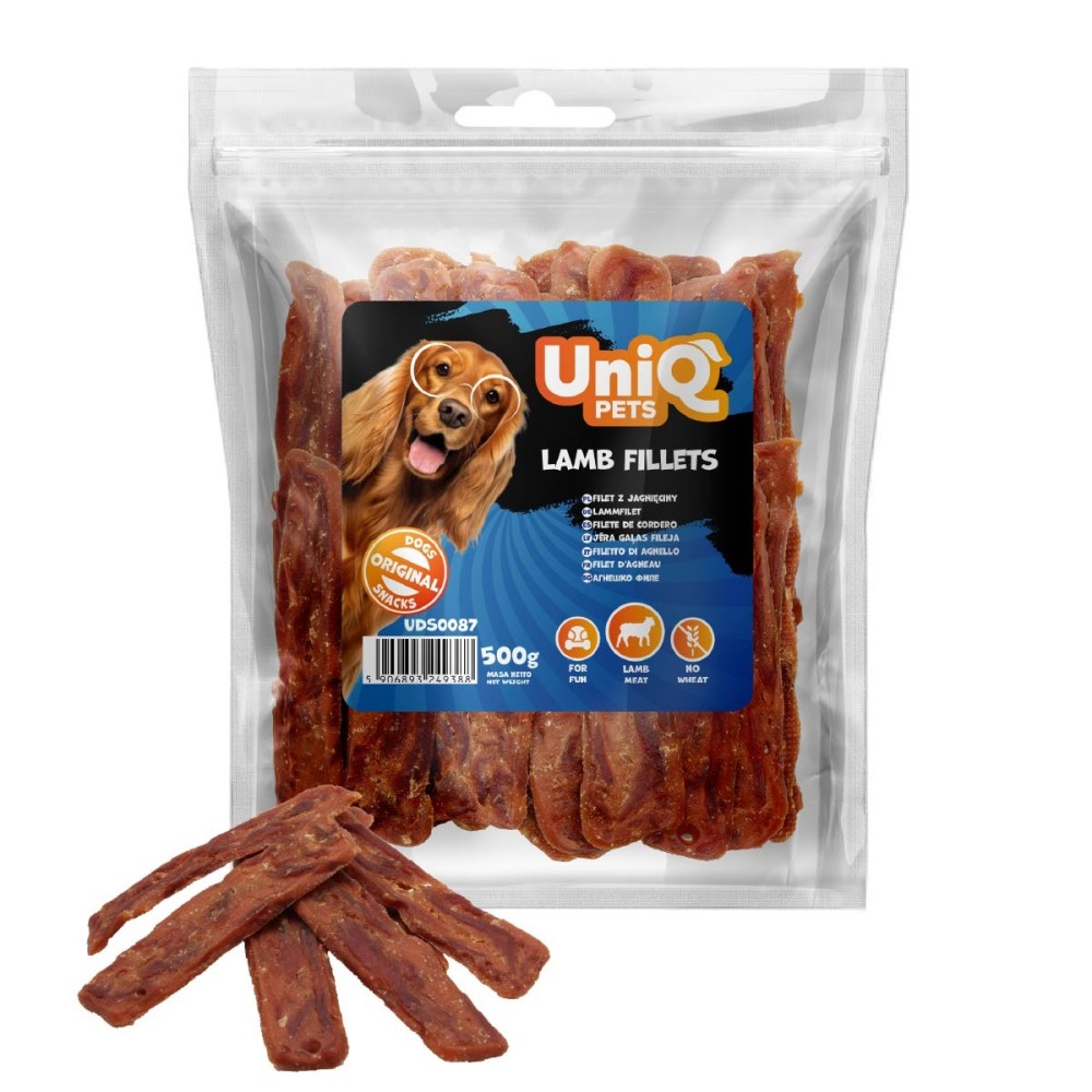 Uniq 500gr Λιχουδιά για Σκύλους Φιλέτα Αρνιού