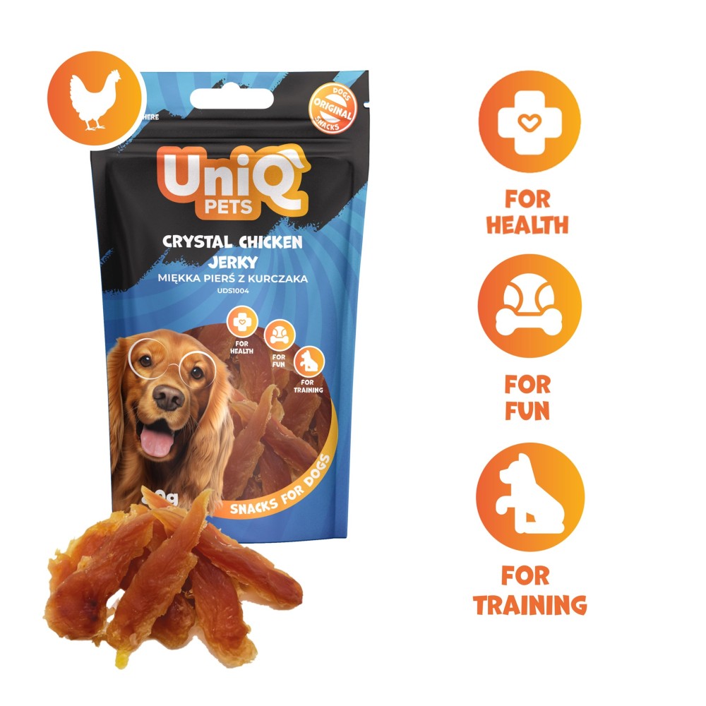 Uniq 80gr Λιχουδιά για Σκύλους Κομμάτια Κοτόπουλου Uniq 80gr Λιχουδιά για Σκύλους Κομμάτια Κοτόπουλου