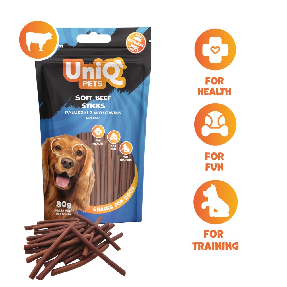 Uniq 80gr Λιχουδιά για Σκύλους Μαλακά Στικς με Μοσχάρι Uniq 80gr Λιχουδιά για Σκύλους Μαλακά Στικς με Μοσχάρι