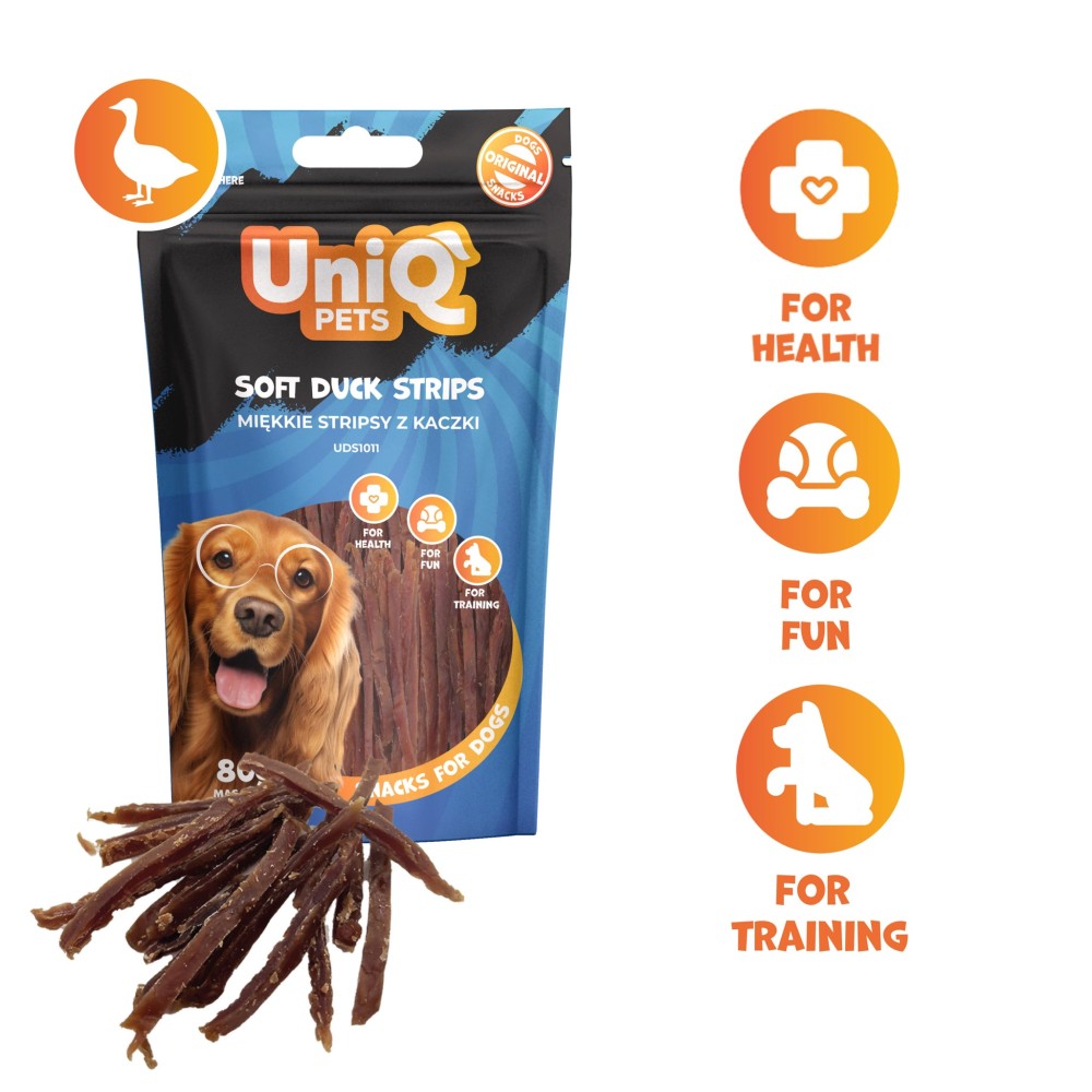 Uniq 80gr Λιχουδιά για Σκύλους Μαλακές Λωρίδες με Πάπια Uniq 80gr Λιχουδιά για Σκύλους Μαλακές Λωρίδες με Πάπια