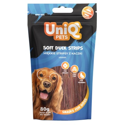 Uniq 80gr Λιχουδιά για Σκύλους Μαλακές Λωρίδες με Πάπια