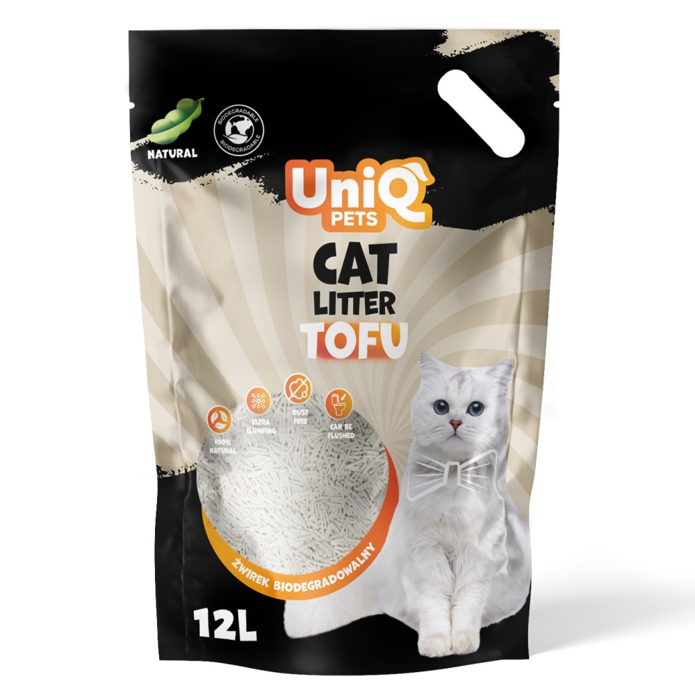 Uniq Βιοδιασπώμενο τόφου 12Lt Άμμος Γάτας Natural