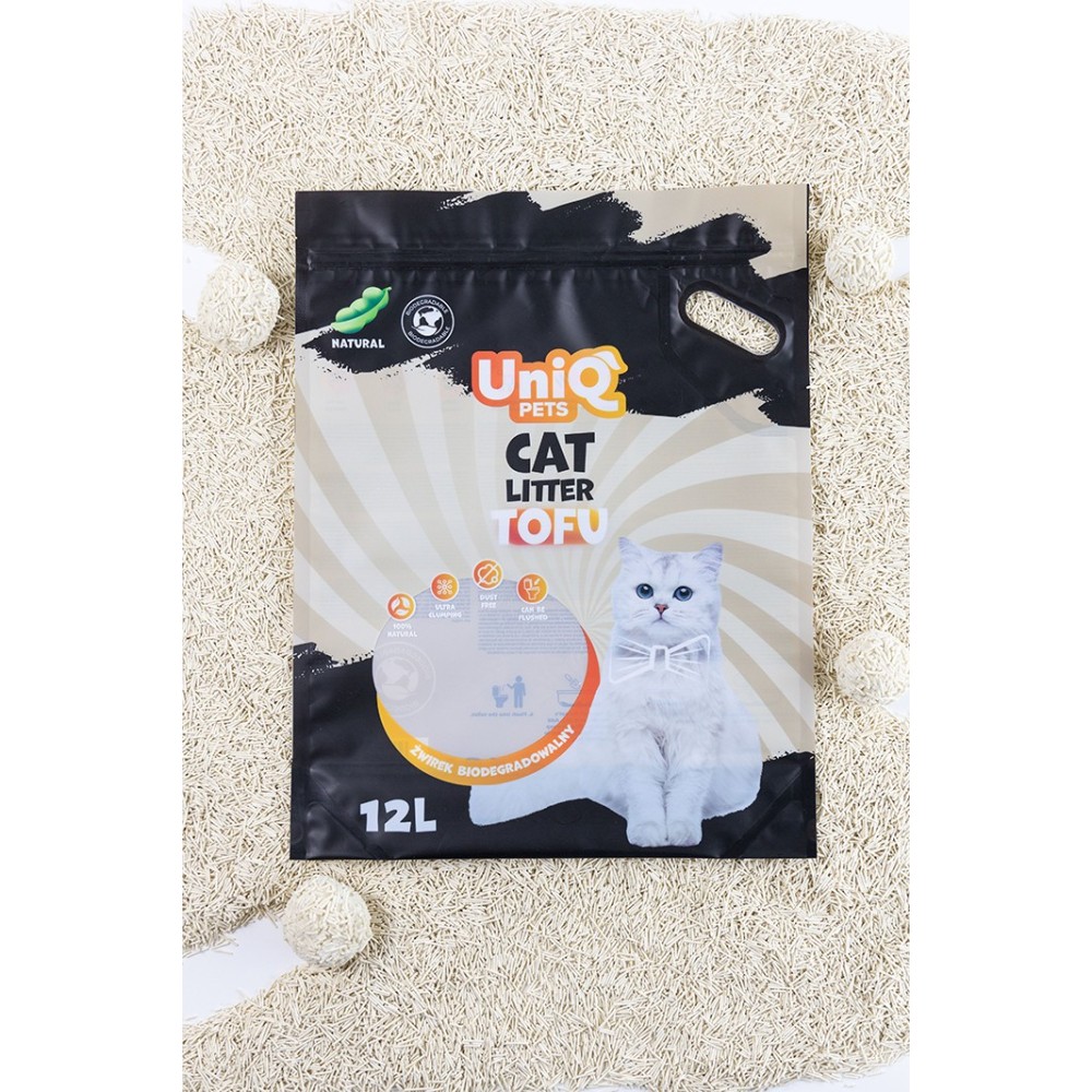 Uniq Βιοδιασπώμενο τόφου 12Lt Άμμος Γάτας Natural