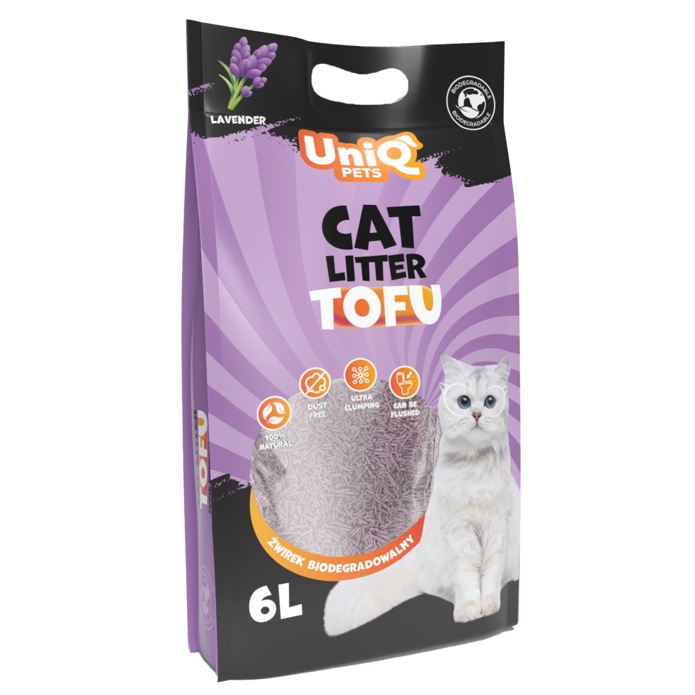 Uniq Βιοδιασπώμενο τόφου 6Lt Άμμος Γάτας LAVENDER