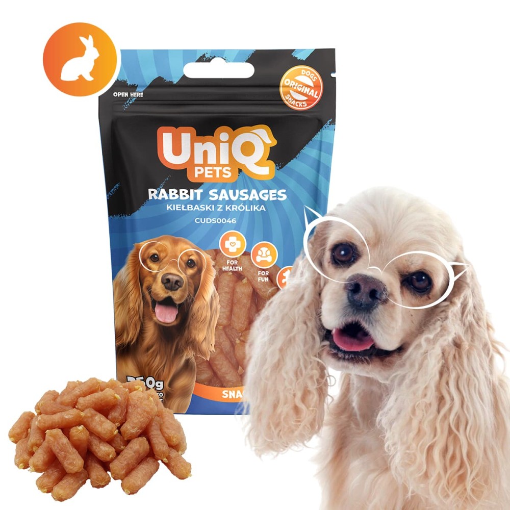 Uniq 250gr Λιχουδιά για Σκύλους Λουκάνικα με Κουνέλι