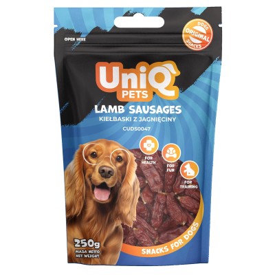 Uniq 250gr Λιχουδιά για Σκύλους Λουκάνικα με Αρνί