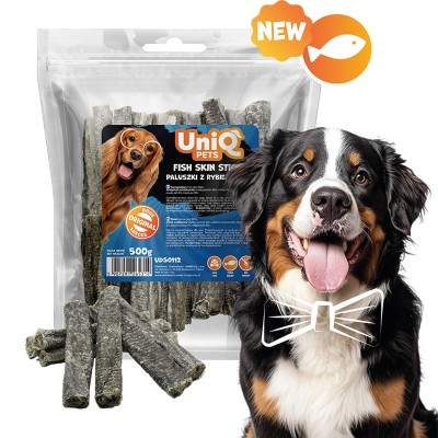Uniq 500gr Λιχουδιά για Σκύλους Στικς από Δέρμα Ψαριού