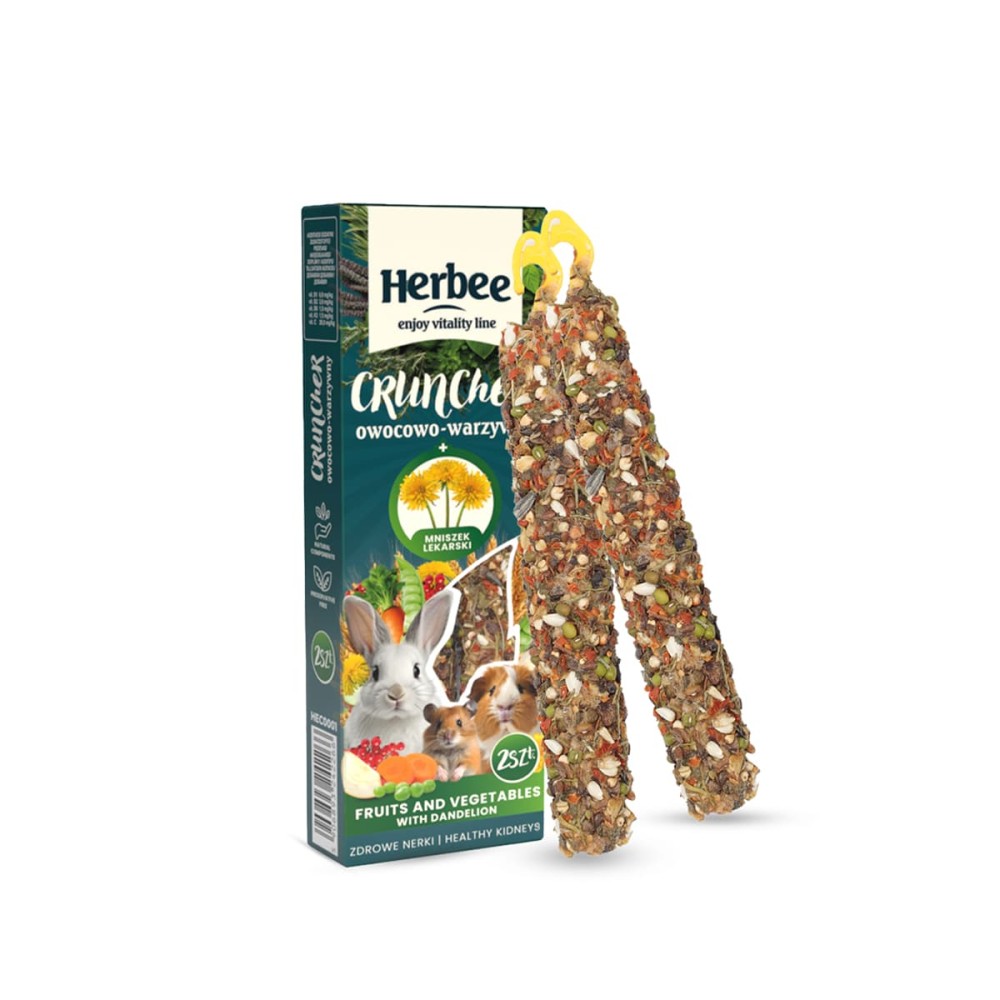 HERBEE CRUNCHER 115gr Τροφή για Τρωκτικά και Κουνέλια με Φρούτα, Λαχανικά και Πικραλίδα HERBEE CRUNCHER 115gr Τροφή για Τρωκτικά και Κουνέλια με Φρούτα, Λαχανικά και Πικραλίδα