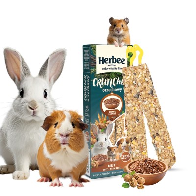 Herbee Cruncher 115gr Τροφή για Τρωκτικά και Κουνέλια με Καρύδια και Λιναρόσπορο