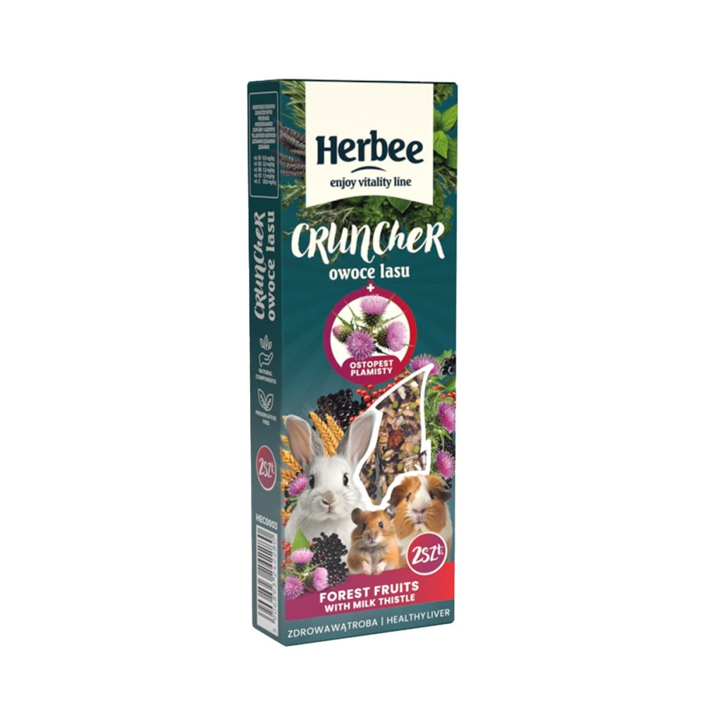 Herbee Cruncher 115gr Τροφή για Τρωκτικά και Κουνέλια με Φρούτα του Δάσους και Γαϊδουράγκαθο Herbee Cruncher 115gr Τροφή για Τρωκτικά και Κουνέλια με Φρούτα του Δάσους και Γαϊδουράγκαθο