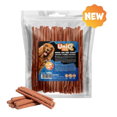 Uniq 500gr Λιχουδιά για Σκύλους Μαλακά Στικς με Άλογο και Μοσχάρι