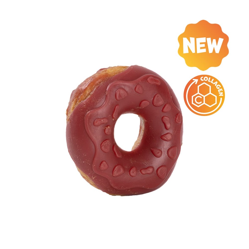Uniq 50gr Λιχουδιά για Σκύλους Donut Κολλαγόνου με Πάπια και Φράουλα 7εκ. 10τμχ