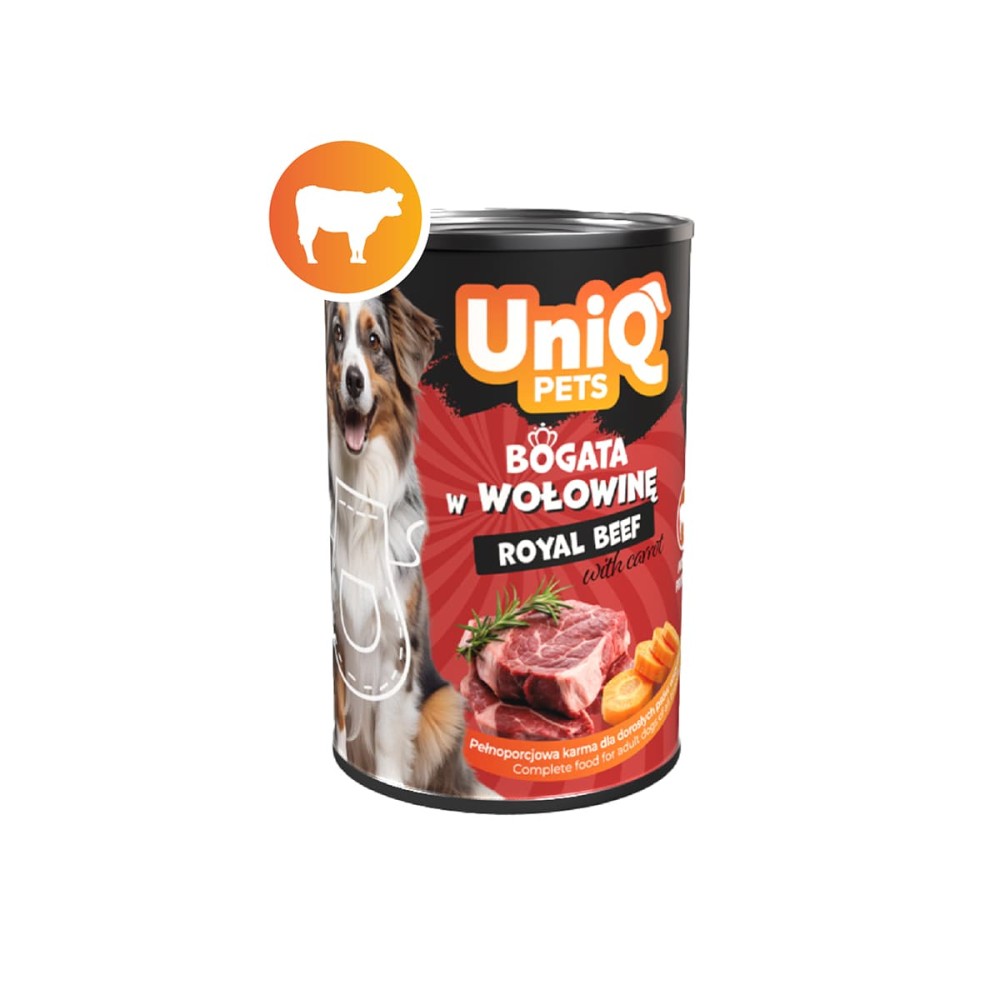 Uniq Πατέ 375gr για Ενήλικους Σκύλους με Μοσχάρι