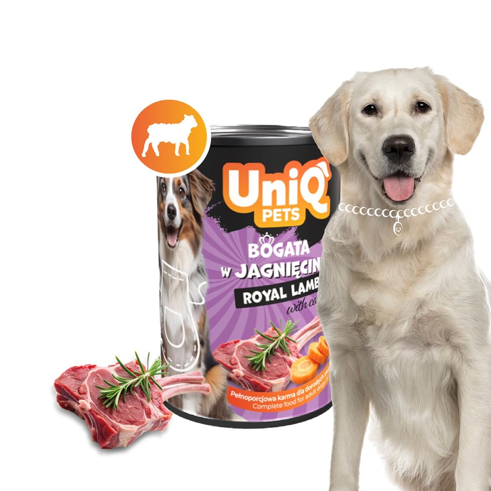 Uniq Πατέ 375gr για Ενήλικους Σκύλους με Αρνί