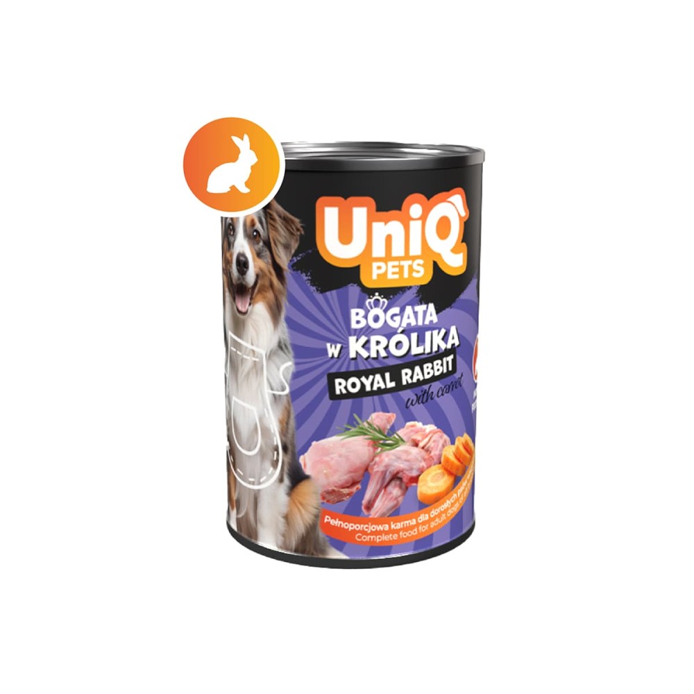 Uniq Πατέ 375gr για Ενήλικους Σκύλους με Κουνέλι