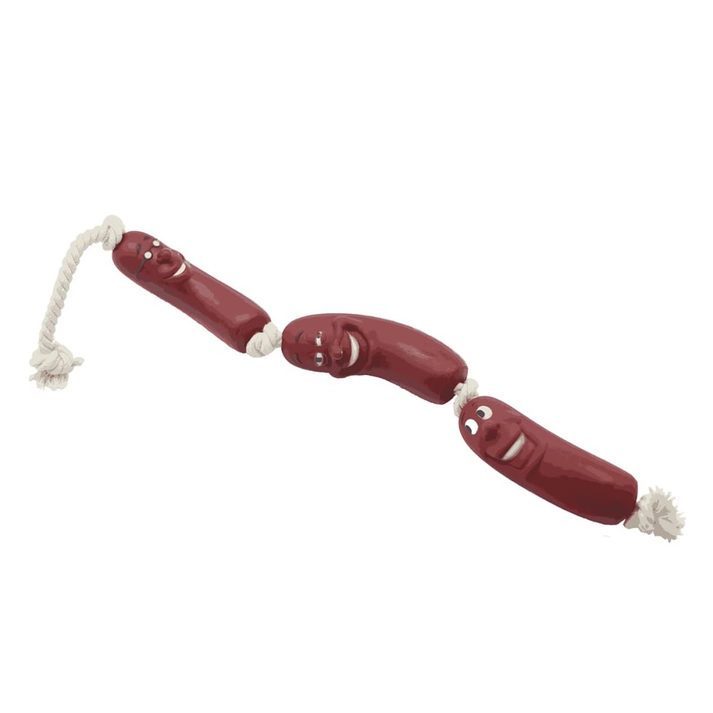 Uniq Παιχνίδι για Σκύλους Σχοινί με Τρία Λουκάνικα από Vynil 60εκ.