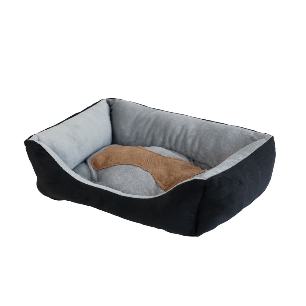 Uniq Κρεβάτι Κατοικιδίων DAILYNAP BONE Τετράγωνο Μαύρο Medium