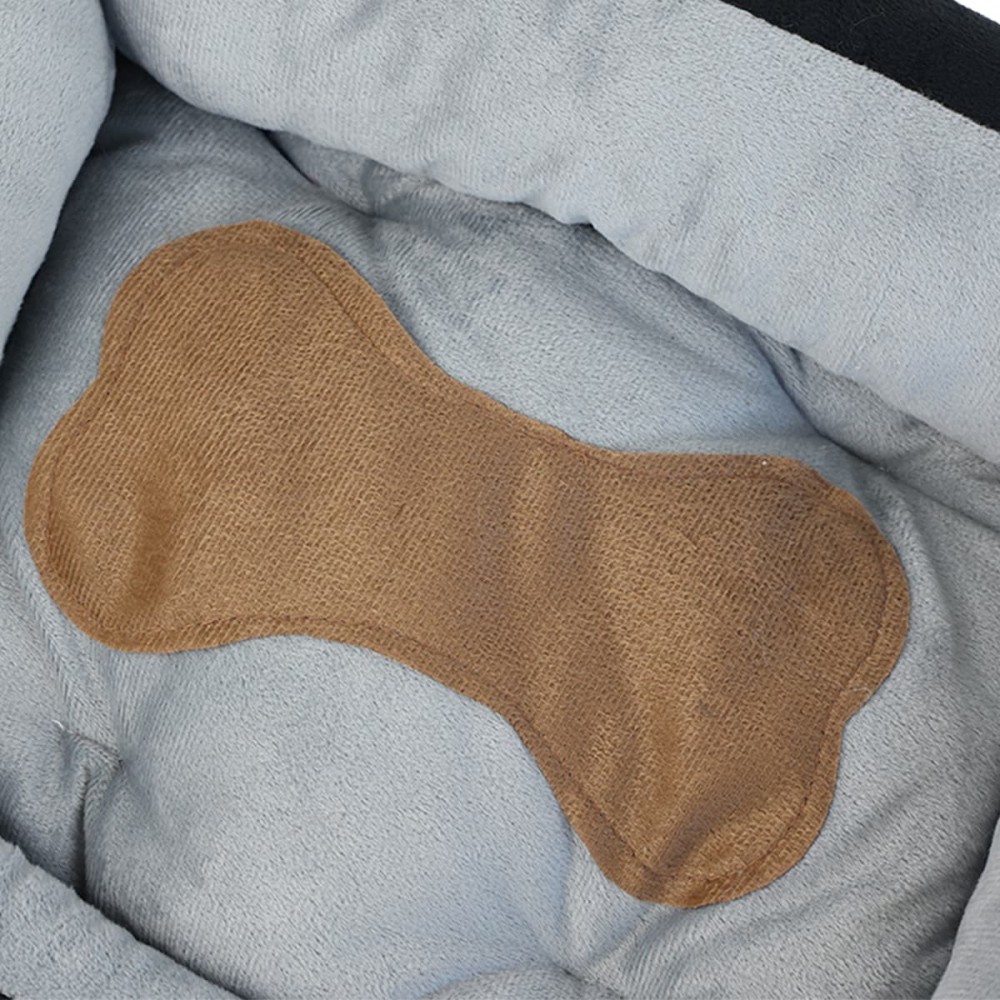 Uniq Κρεβάτι Κατοικιδίων DAILYNAP BONE Τετράγωνο Μαύρο Medium