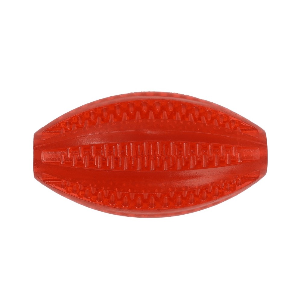 Uniq Παιχνίδι Σκύλου Rugby Ball με Υποδοχή για Λιχουδιές και Άρωμα Μέντας Κόκκινο 9cm