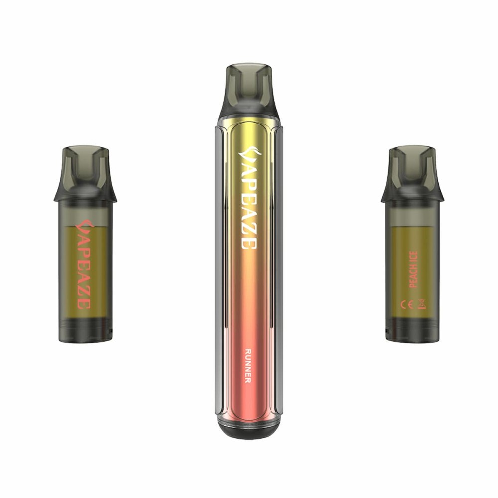 Vapeaze-Runner Pod Αναπλήρωσης 800 Puffs 2% Νικοτίνη Peach Ice